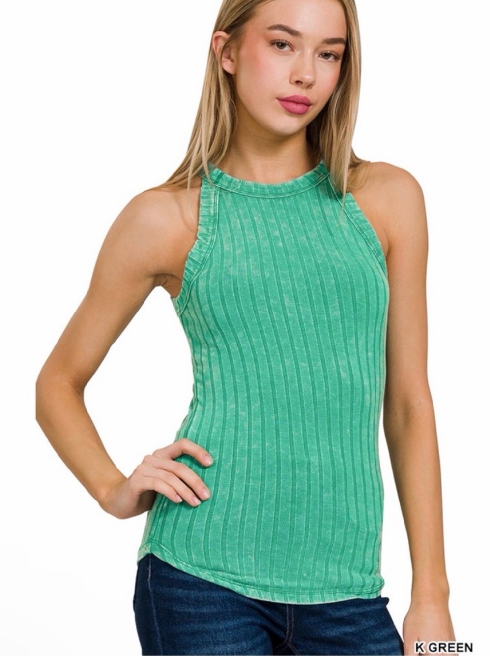 Zenana Outfitters Set of Ribbed High-Neck Tanks
